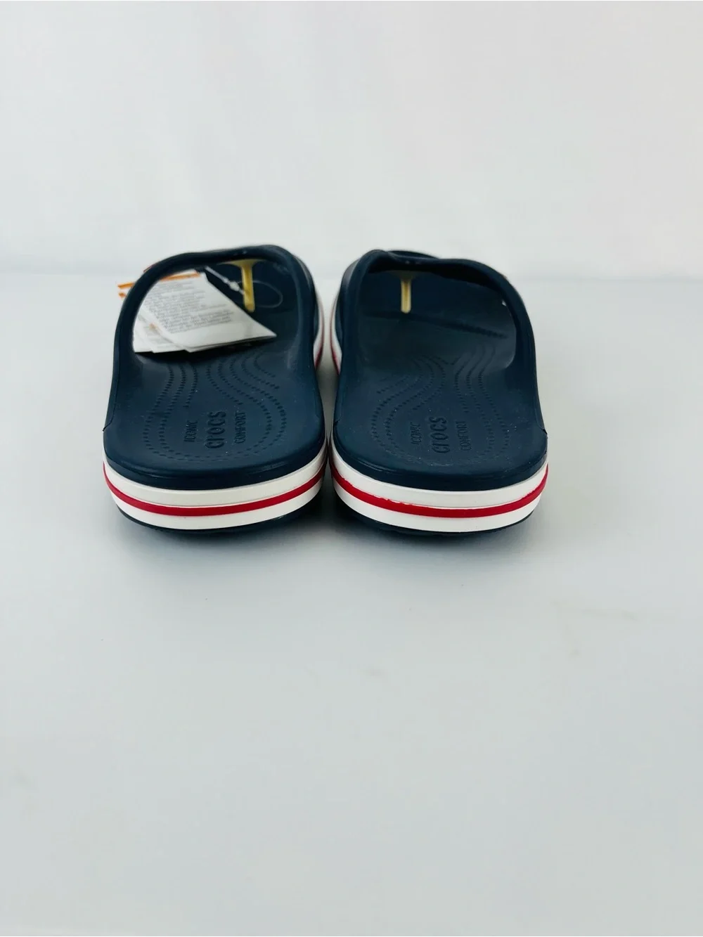 Crocs Unisex Bayaband Flip Flops Navy/Pepper Women’s Size 7 Men’s Size 5